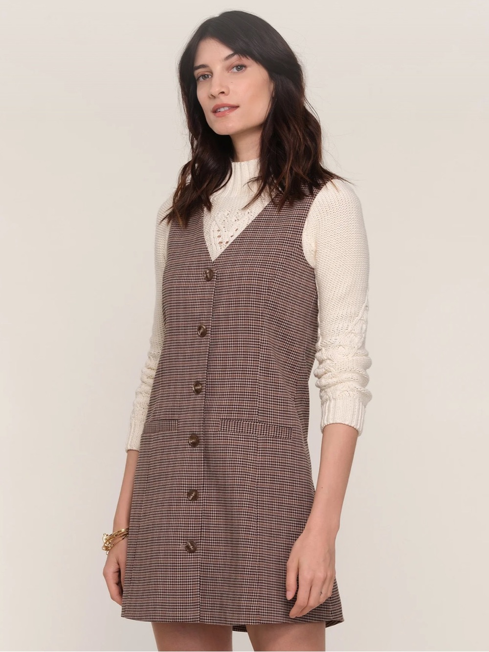 NEW! Heartloom Plaid Brown Chela Dress